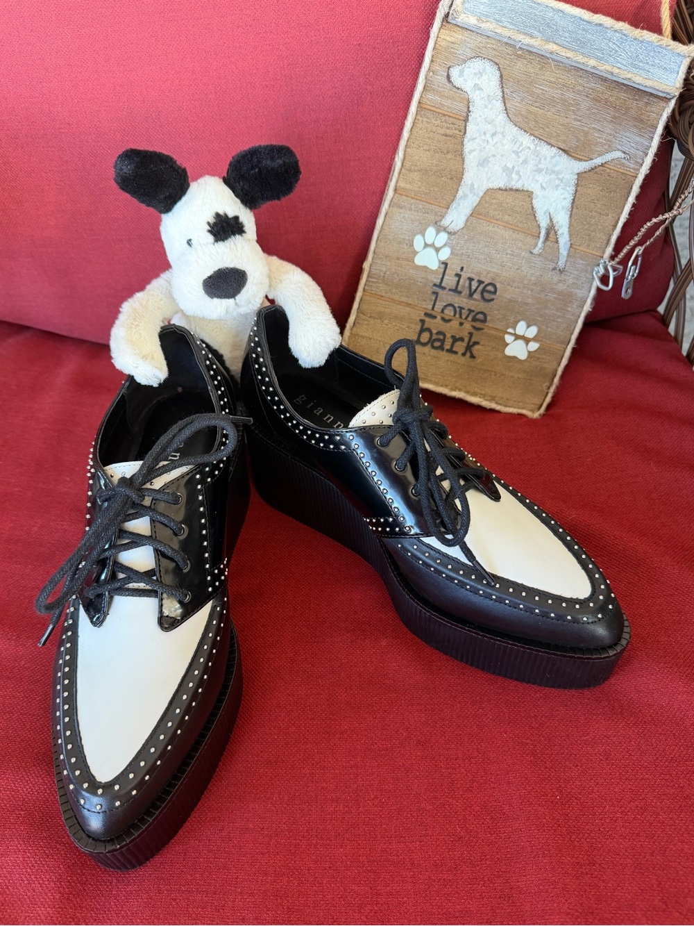 Gianni Bini Colorblock Studded Creepers 7.5